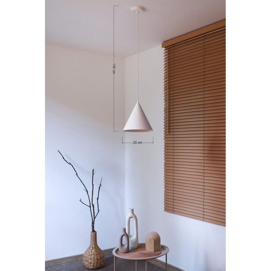 Duolla - Pendellampa med vajer IRONLINE 1xG9/3W/230V Ø 25 cm vit