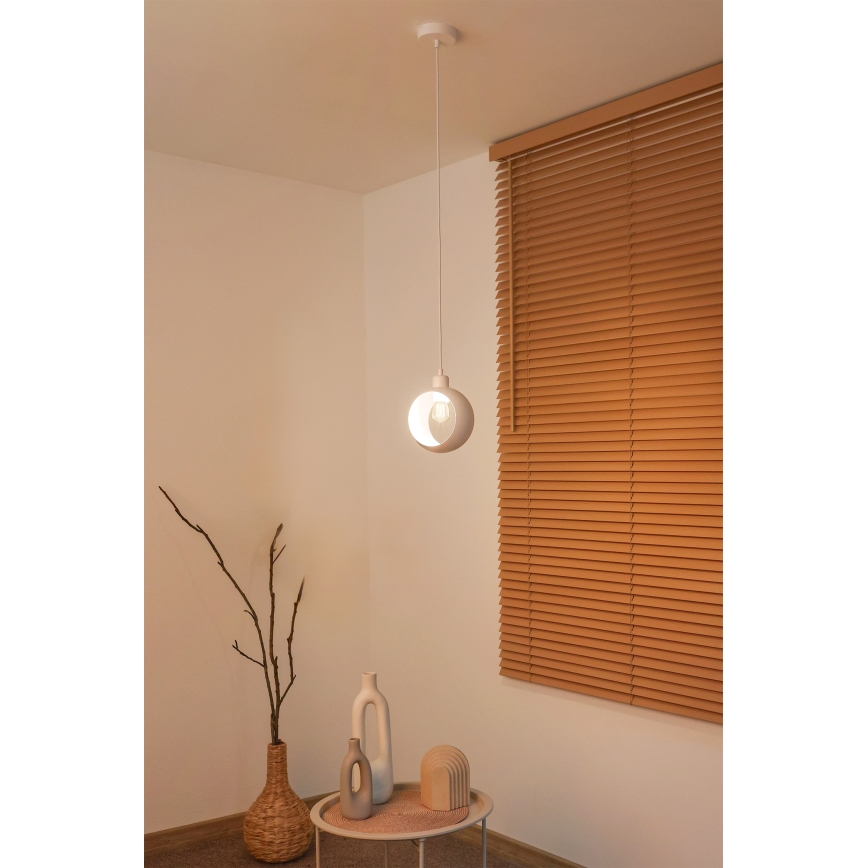 Duolla - Pendellampa på kabel IRONLINE 1xE27/15W/230V vit