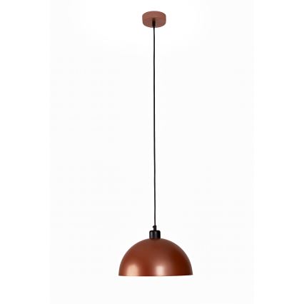 Duolla - Pendellampa på kabel IRONLINE 1xE27/15W/230V Ø 27 cm koppar/svart