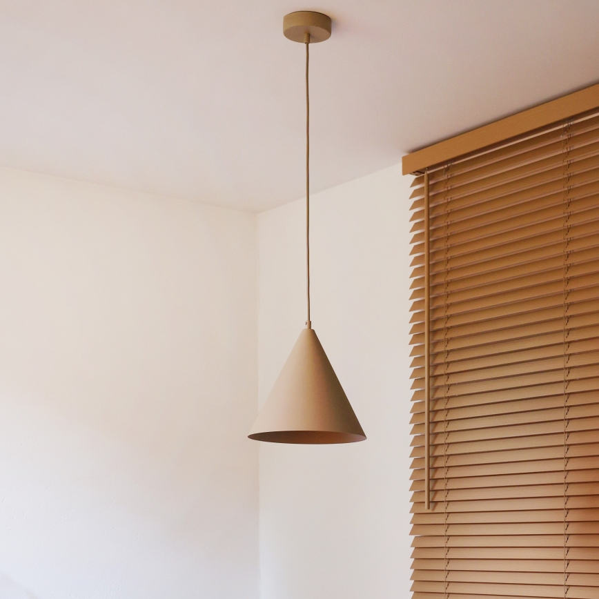 Duolla - Pendellampa på kabel IRONLINE 1xG9/3W/230V Ø 25 cm beige