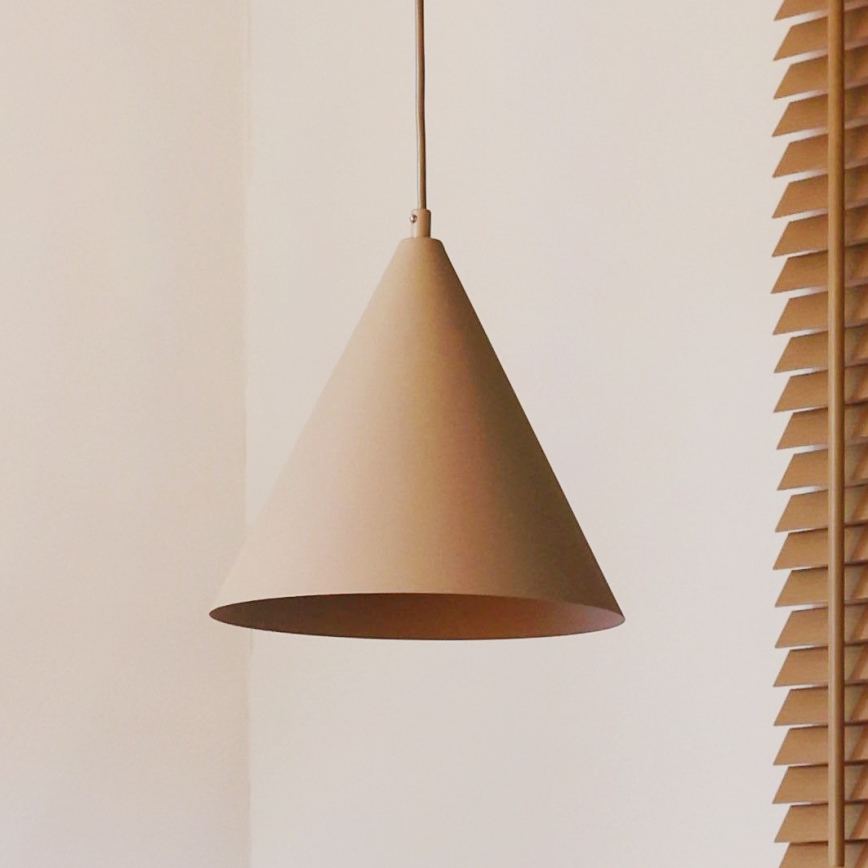 Duolla - Pendellampa på kabel IRONLINE 1xG9/3W/230V Ø 25 cm beige