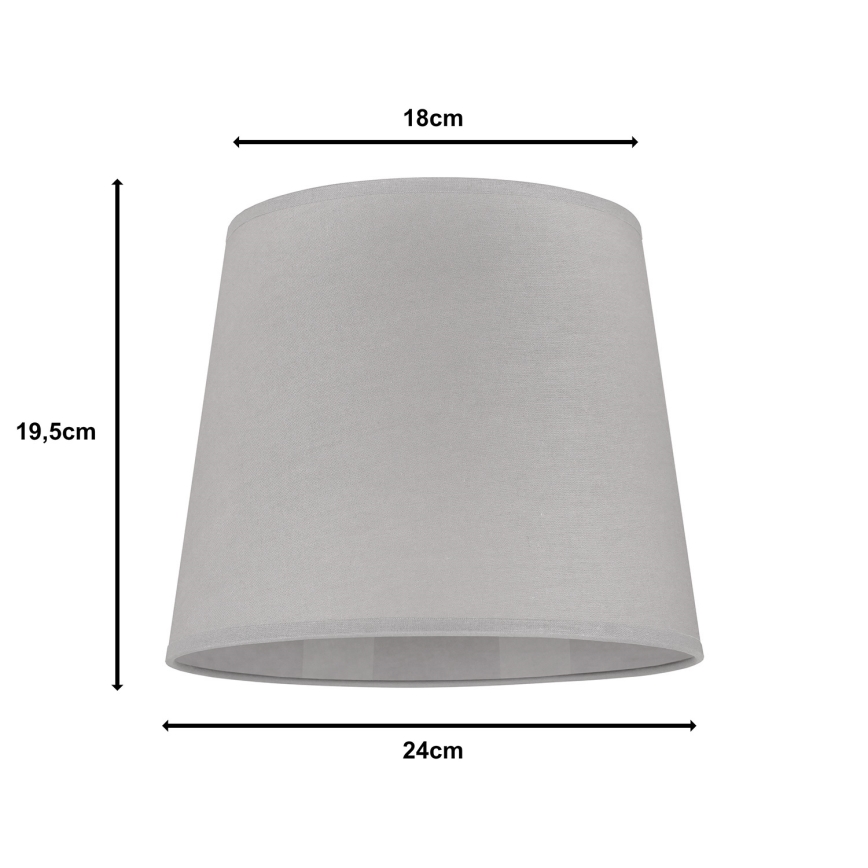 Duolla - Lampskärm för bordslampa CLASSIC M E27 Ø 24 cm grå