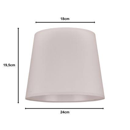 Duolla - Lampskärm för bordslampa CLASSIC M E27 Ø 24 cm vit