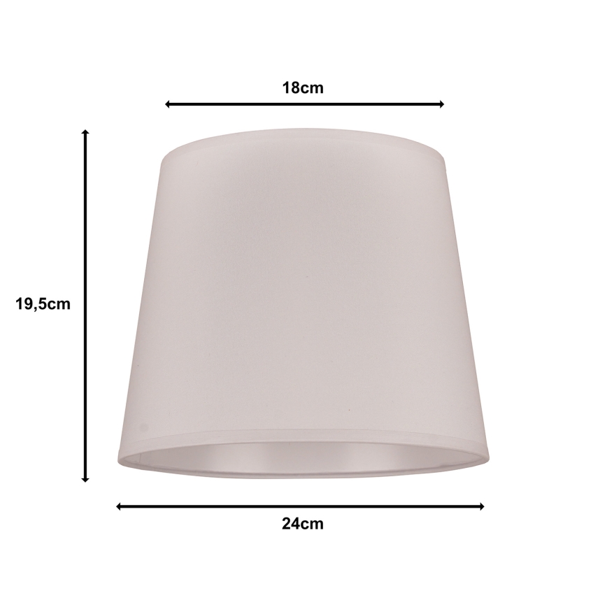 Duolla - Lampskärm för bordslampa CLASSIC M E27 Ø 24 cm vit
