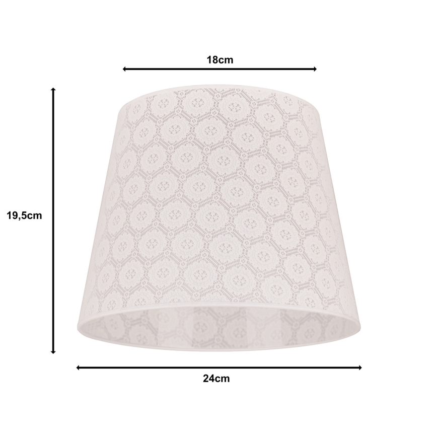 Duolla - Lampskärm för bordslampa CLASSIC M E27 Ø 24 cm vit