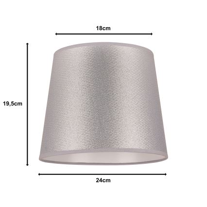Duolla - Lampskärm för bordslampa CLASSIC M E27 Ø 24 cm silver
