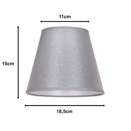 Duolla - Lampskärm för bordslampa SOFIA XS E14 Ø 18,5 cm silver