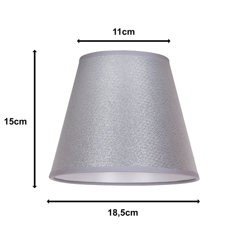 Duolla - Lampskärm för bordslampa SOFIA XS E14 Ø 18,5 cm silver
