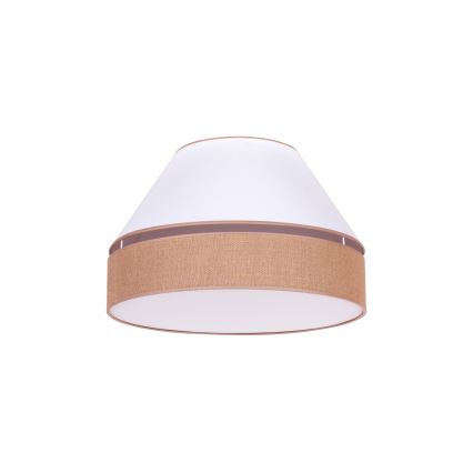 Duolla - Taklampa AVIGNON 1xE27/15W/230V diameter 50 cm vit/brun
