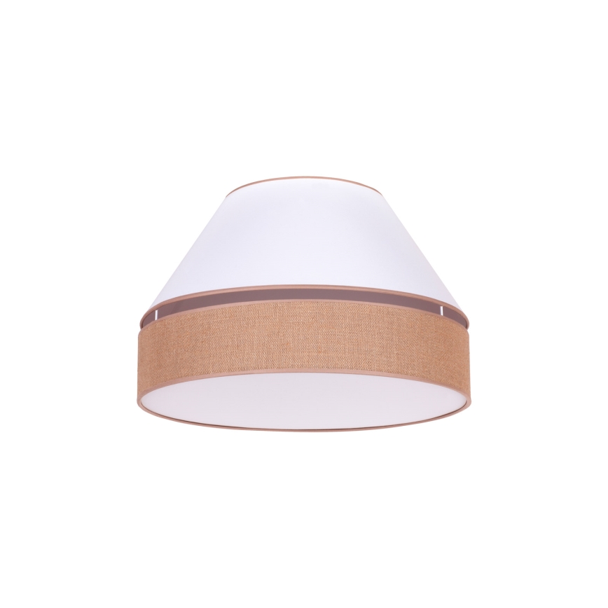 Duolla - Taklampa AVIGNON 1xE27/15W/230V diameter 50 cm vit/brun