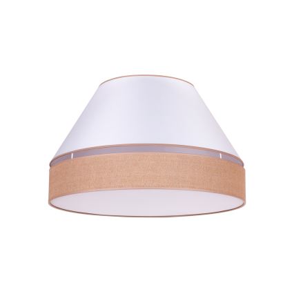 Duolla - Taklampa AVIGNON 3xE27/15W/230V diameter 60 cm vit/brun