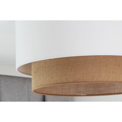 Duolla - Taklampa BOHO 1xE27/15W/230V diameter 45 cm vit/brun