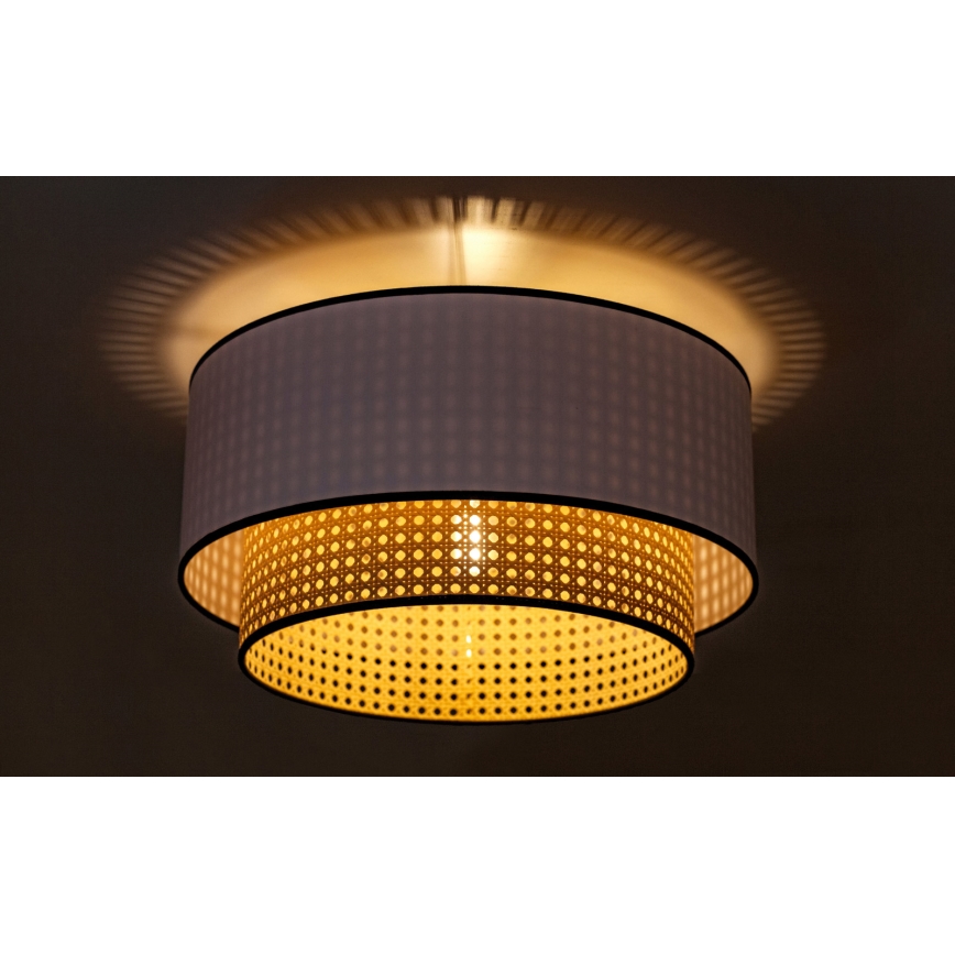 Duolla - Taklampa BOHO 1xE27/15W/230V diameter 45 cm vit/rotting