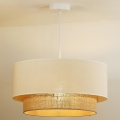 Duolla - Taklampa BOHO 1xE27/40W/230V Ø 45 cm krämvit/brun