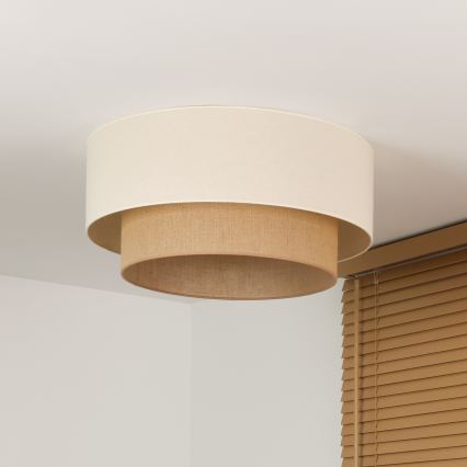 Duolla - Taklampa BOHO 3xE27/15W/230V Ø 60 cm kräm/beige