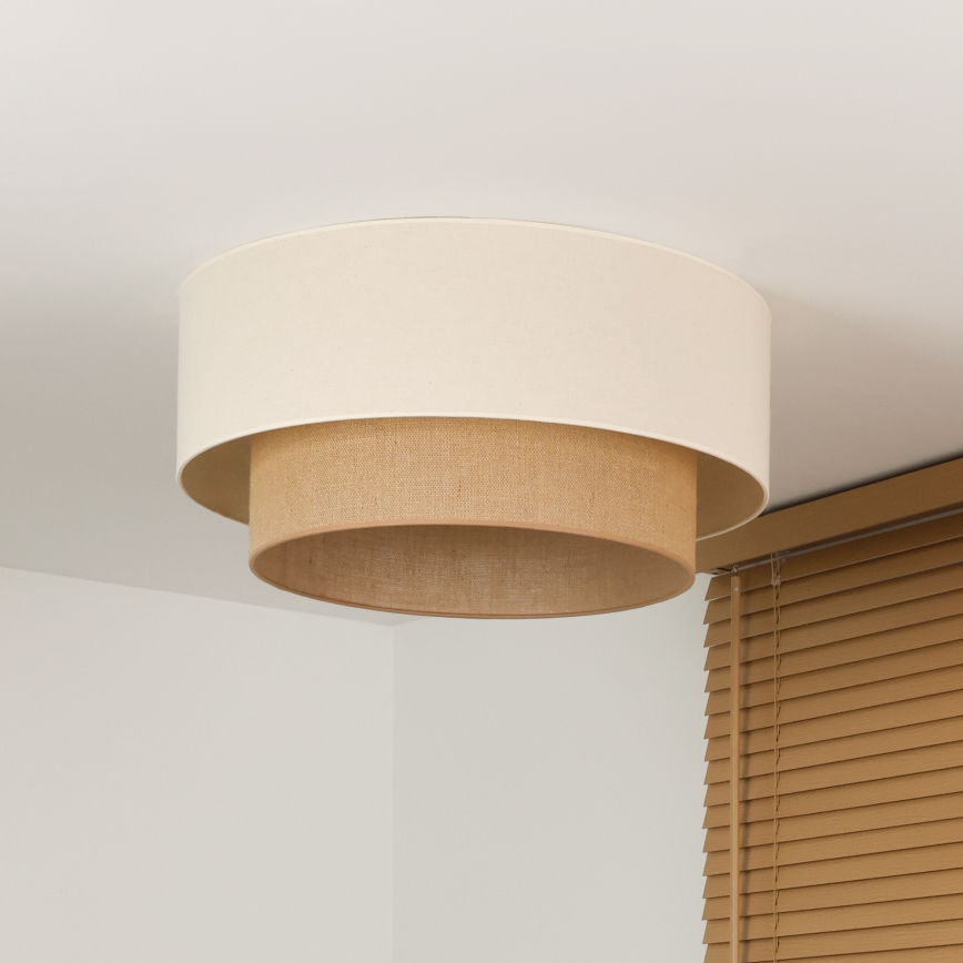 Duolla - Taklampa BOHO 3xE27/15W/230V Ø 60 cm kräm/beige