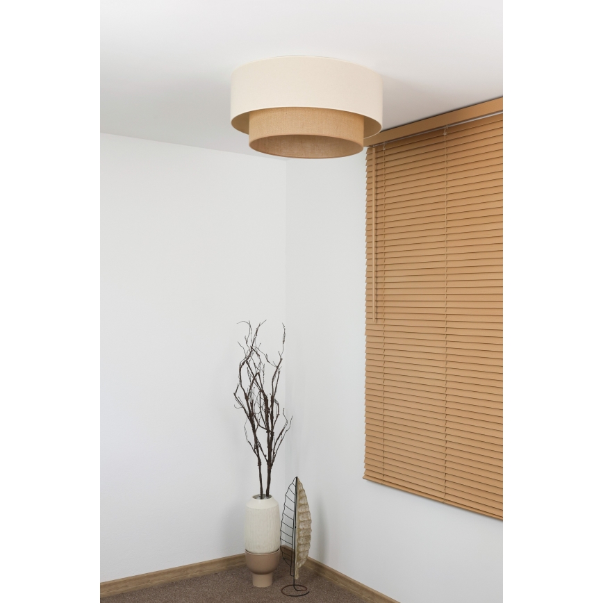 Duolla - Taklampa BOHO 3xE27/15W/230V Ø 60 cm kräm/beige