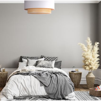 Duolla - Taklampa BOHO 3xE27/15W/230V Ø 60 cm krämvit/rotting