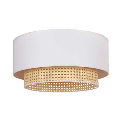 Duolla - Taklampa BOHO 3xE27/15W/230V Ø 60 cm krämvit/rotting