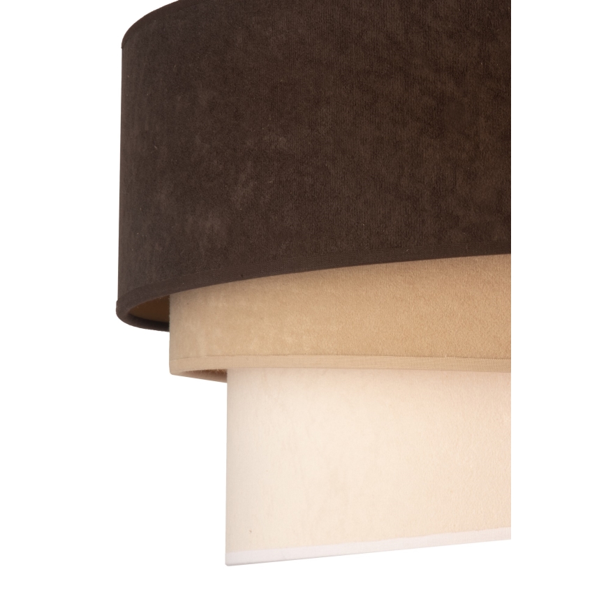 Duolla - Taklampa DEVON 1xE27/40W/230V diameter 45 cm brun/beige