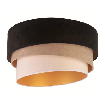 Duolla - Taklampa DEVON 1xE27/40W/230V diameter 45 cm svart/beige