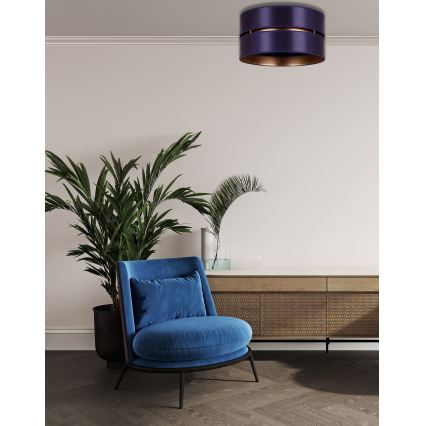 Duolla - Taklampa DUO 1xE27/15W/230V diameter 40 cm blå/guld