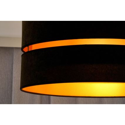 Duolla - Taklampa DUO 1xE27/40W/230V diameter 40 cm svart/guld