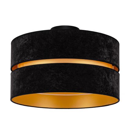 Duolla - Taklampa DUO 1xE27/40W/230V diameter 40 cm svart/guld