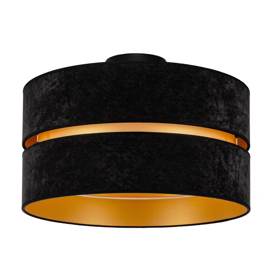 Duolla - Taklampa DUO 1xE27/40W/230V diameter 40 cm svart/guld