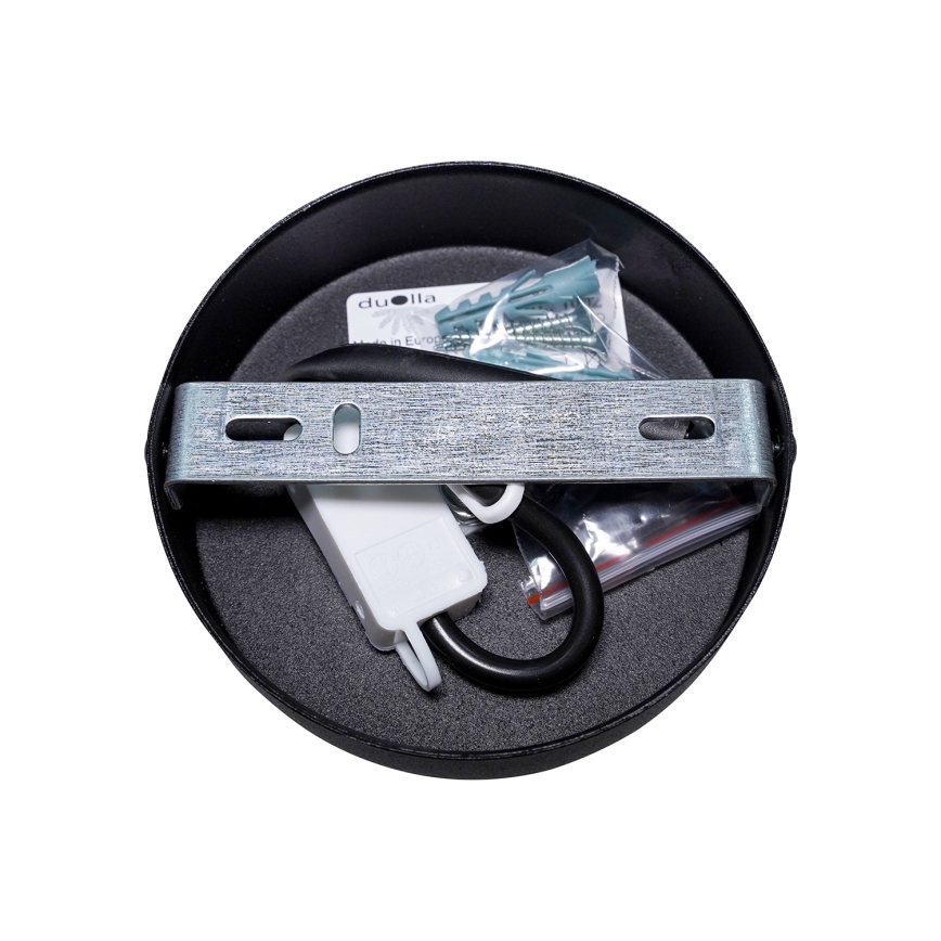 Duolla - Taklampa DUO 1xE27/40W/230V diameter 40 cm svart/guld