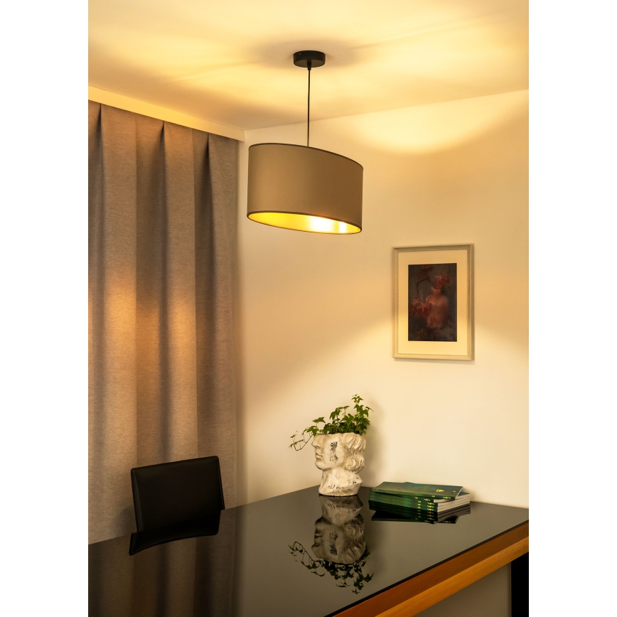 Duolla - Taklampa OVAL VEGAN 1xE27/15W/230V beige