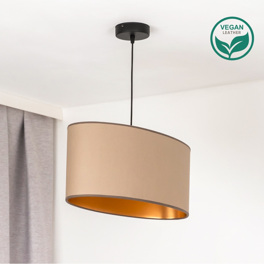 Duolla - Taklampa OVAL VEGAN 1xE27/15W/230V beige