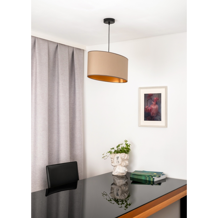Duolla - Taklampa OVAL VEGAN 1xE27/15W/230V beige