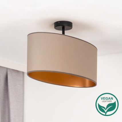 Duolla - Taklampa OVAL VEGAN 1xE27/15W/230V beige
