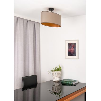 Duolla - Taklampa OVAL VEGAN 1xE27/15W/230V beige