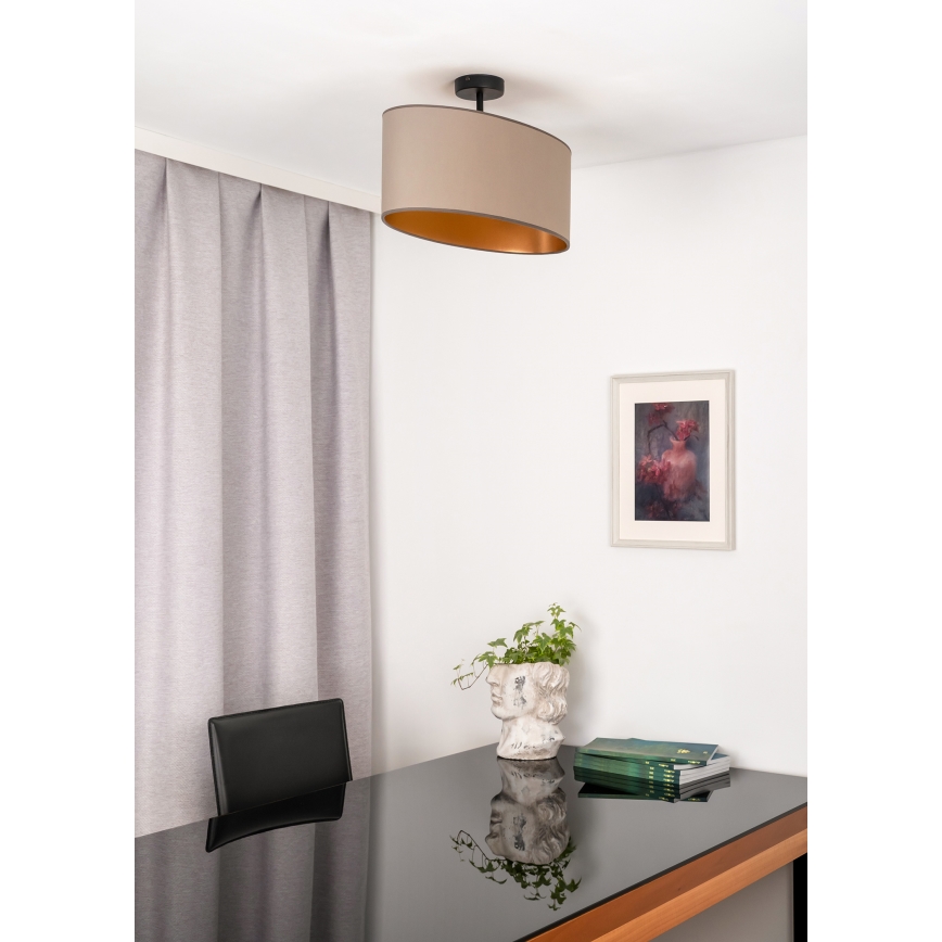 Duolla - Taklampa OVAL VEGAN 1xE27/15W/230V beige