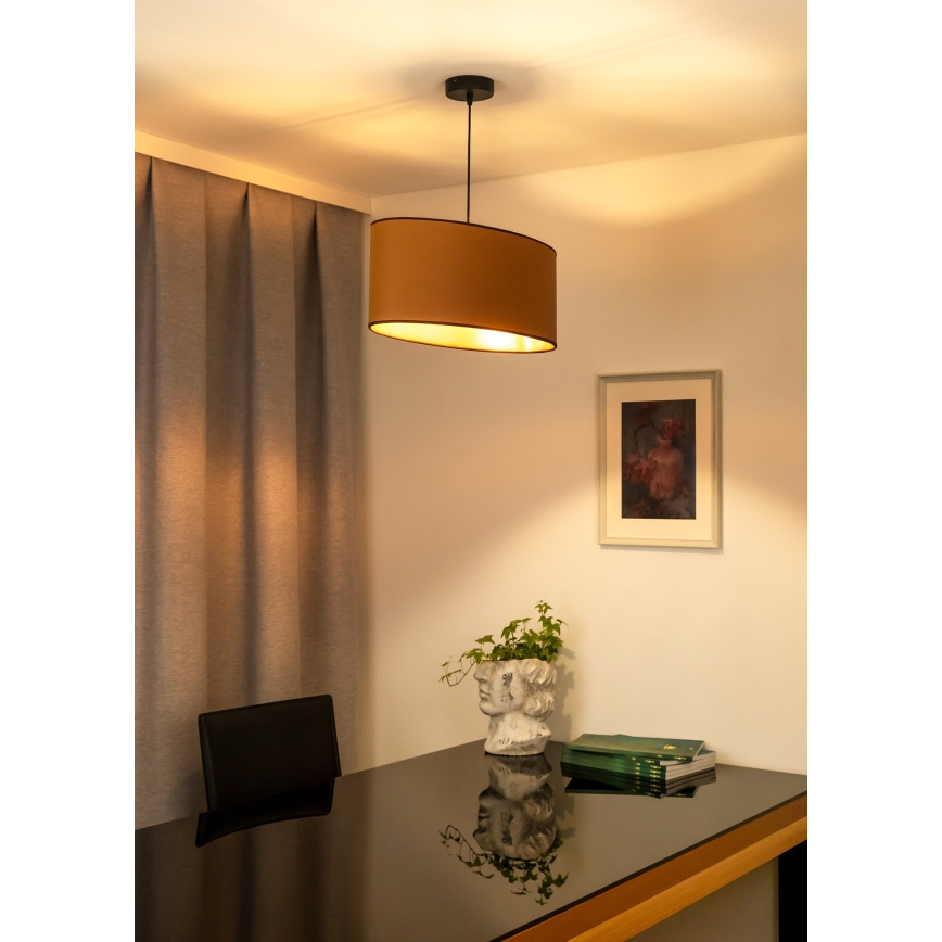 Duolla - Taklampa OVAL VEGAN 1xE27/15W/230V brun