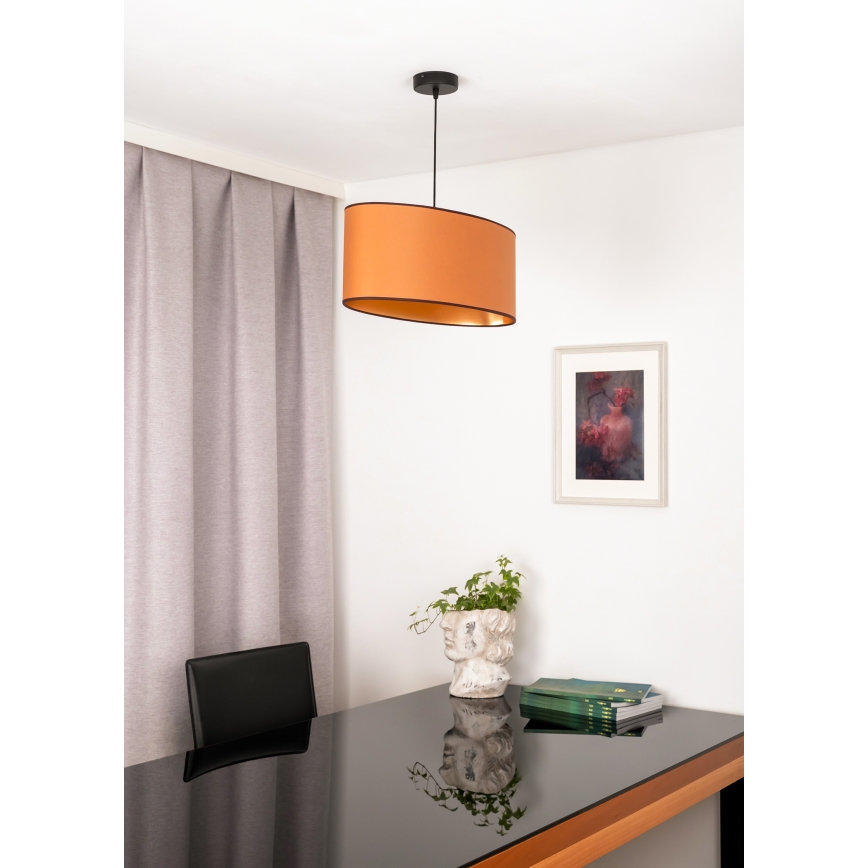 Duolla - Taklampa OVAL VEGAN 1xE27/15W/230V brun