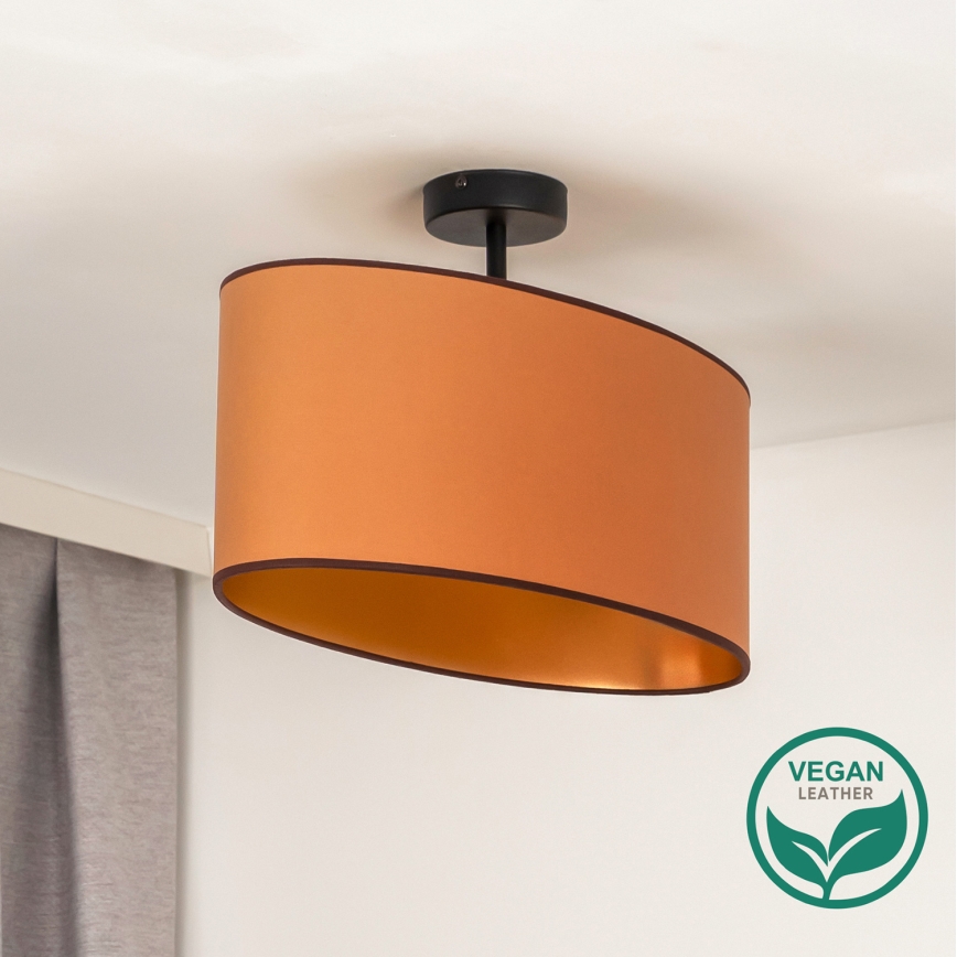 Duolla - Taklampa OVAL VEGAN 1xE27/15W/230V brun