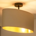 Duolla - Taklampa OVAL VEGAN 1xE27/15W/230V krämvit