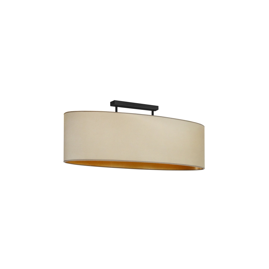 Duolla - Taklampa OVAL VEGAN 2xE27/15W/230V beige