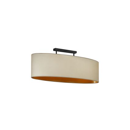 Duolla - Taklampa OVAL VEGAN 2xE27/15W/230V beige