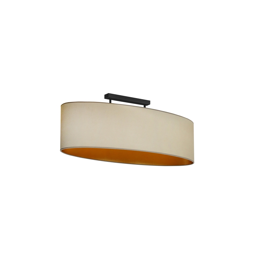 Duolla - Taklampa OVAL VEGAN 2xE27/15W/230V beige