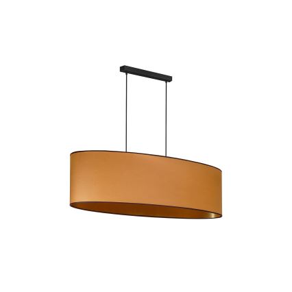 Duolla - Taklampa OVAL VEGAN 2xE27/15W/230V brun