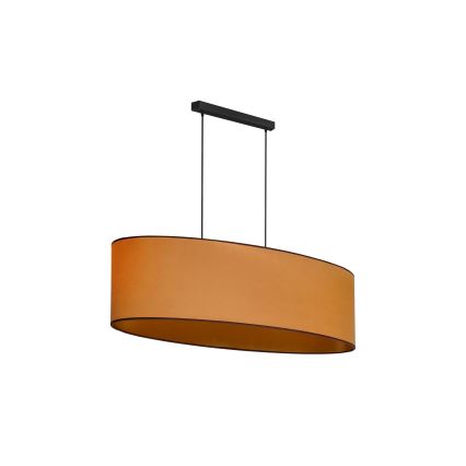 Duolla - Taklampa OVAL VEGAN 2xE27/15W/230V brun