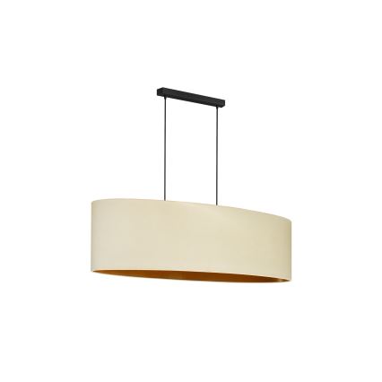 Duolla - Taklampa OVAL VEGAN 2xE27/15W/230V krämvit