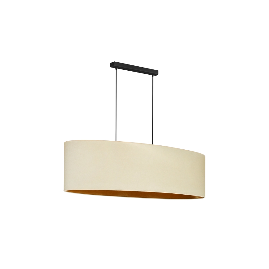 Duolla - Taklampa OVAL VEGAN 2xE27/15W/230V krämvit