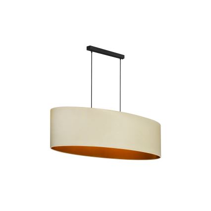 Duolla - Taklampa OVAL VEGAN 2xE27/15W/230V krämvit