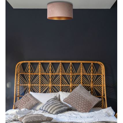 Duolla - Taklampa ROLLER 1xE27/15W/230V Ø 40 cm beige/guld