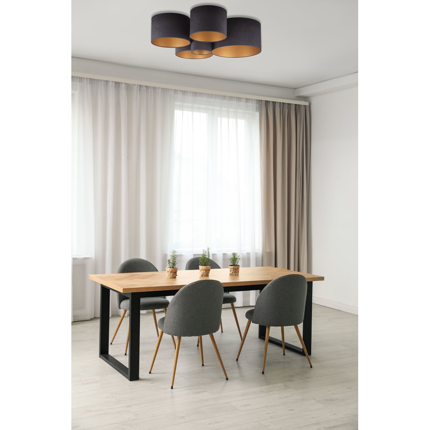 Duolla - Taklampa ROLLER PENTO 5xE27/60W/230V antracit